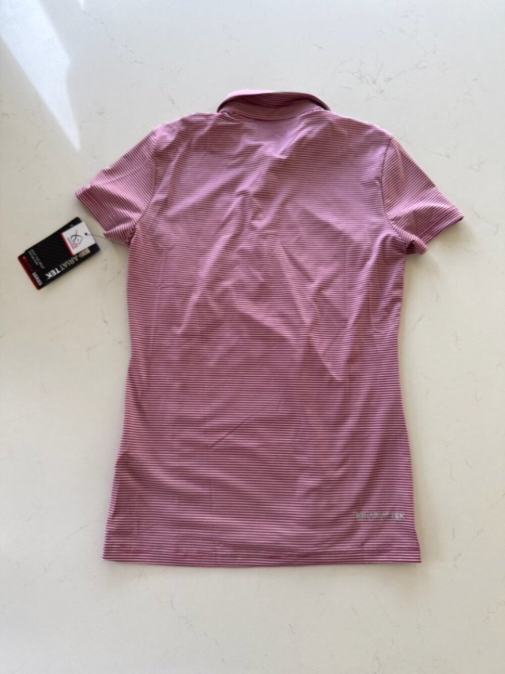 ARIAT Pink & White Heat Series Polo Shirt - Picture 4 of 5